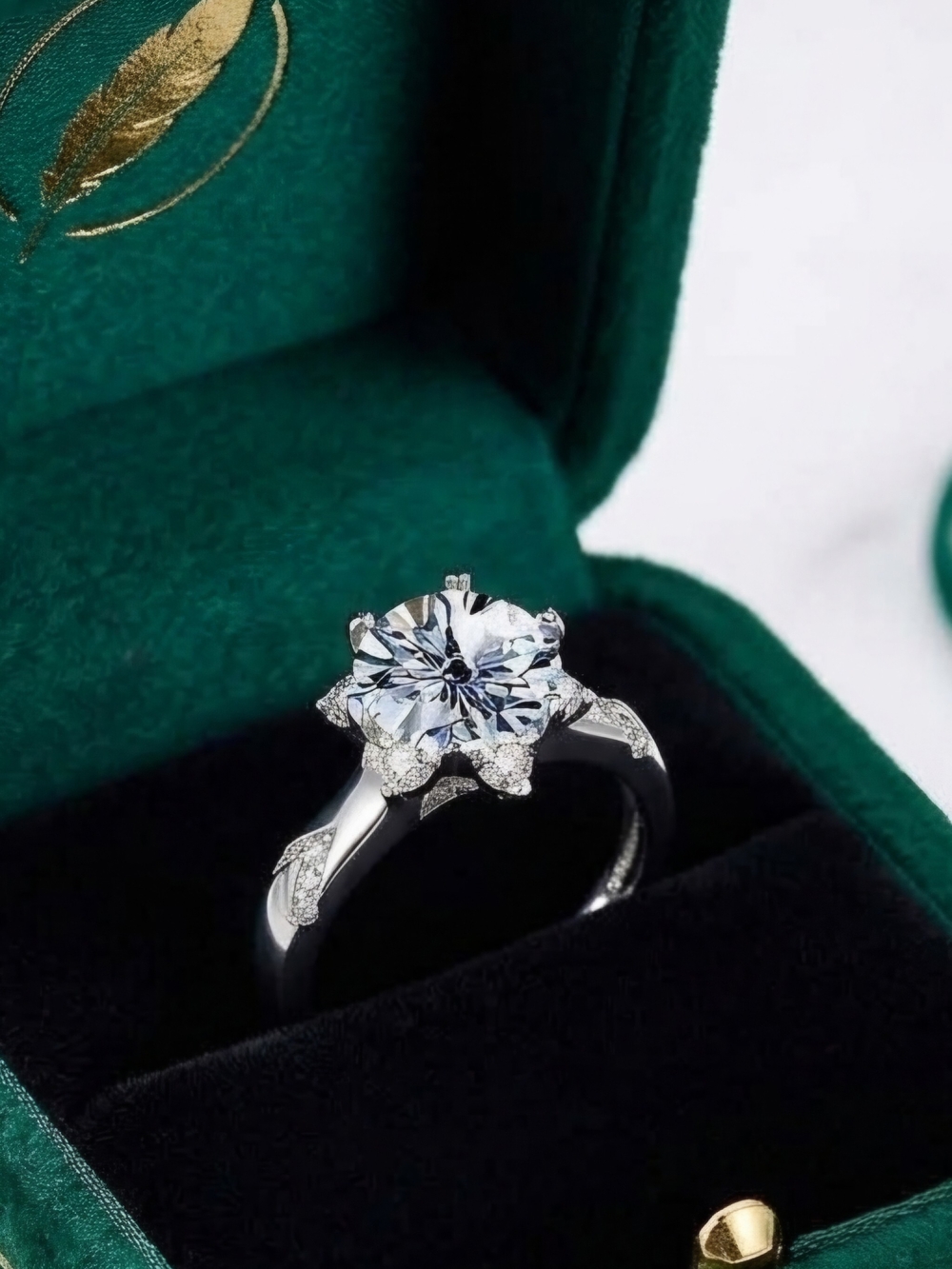 Moissanite 2 CT Solitaire Engagement Ring